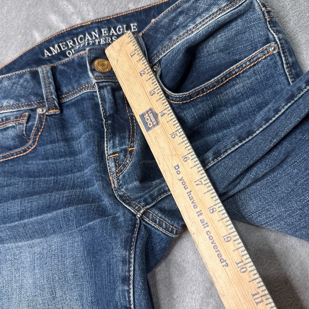 American Eagle Jeans Womens 4 Boot Cut Kick Boot High Rise Stretch Boho Flare - Picture 9 of 12